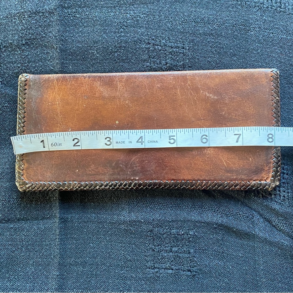 Vintage Brown buttery soft Men’s Long Wallet. Made in Mexico. 70’s. - Picture 8 of 10